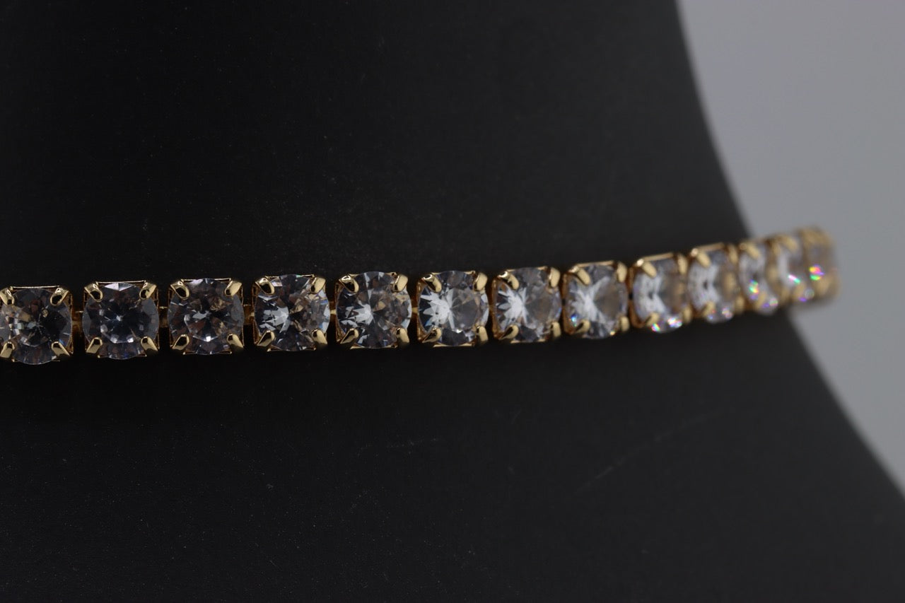 Classic Square Stone Gold Bracelet