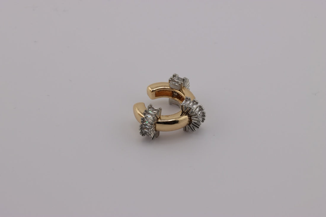 Sleek Gold Twisted Hoop Ear Cuff