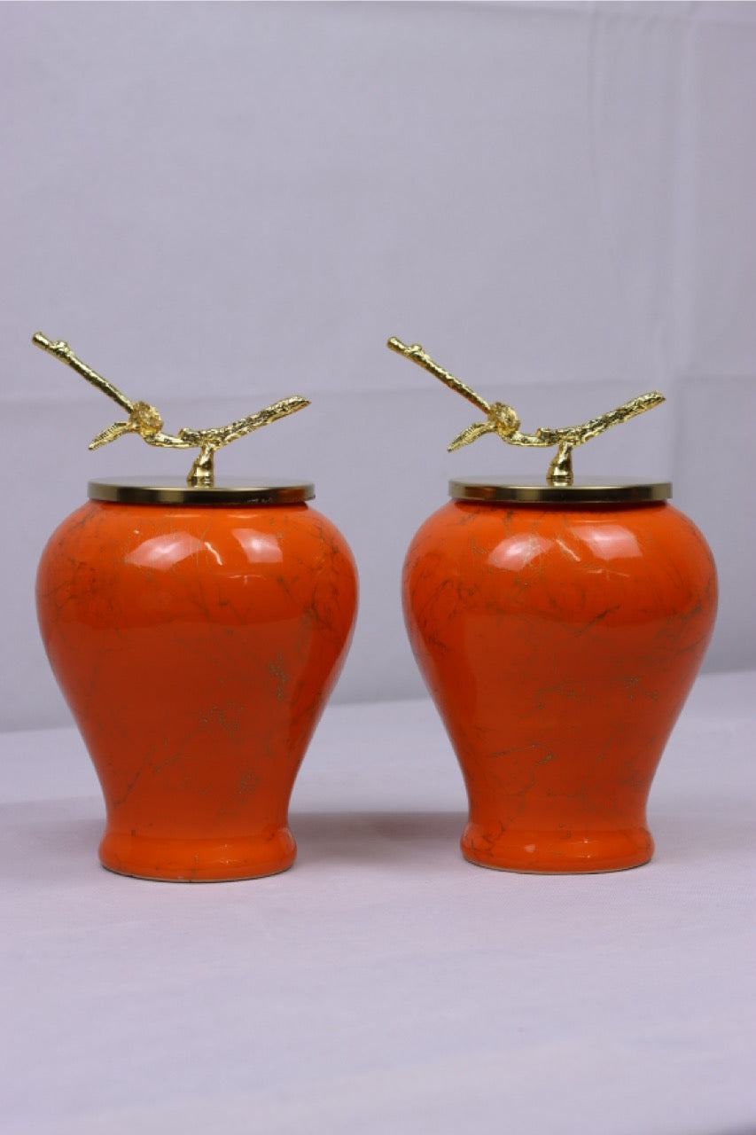 Golden Duo - Flame Orange Marble