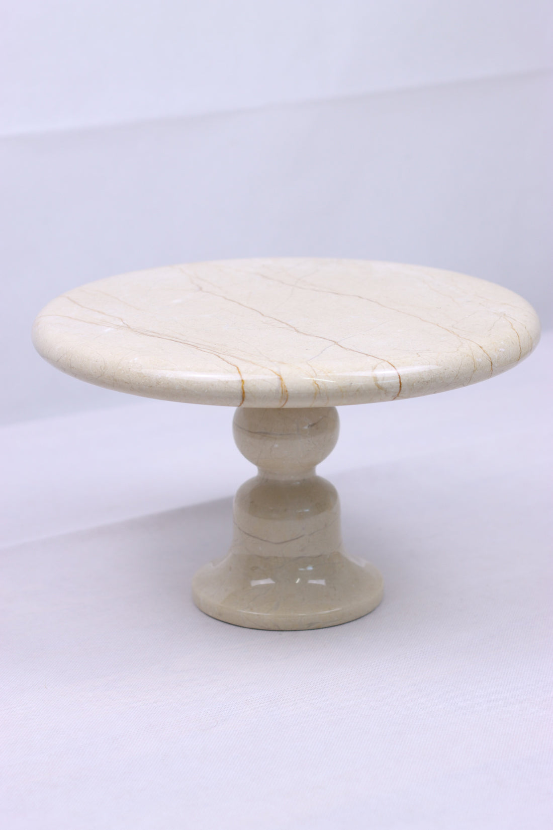 Alba Pedestal - Beige Marble