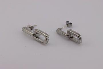 Linked Elegance: Silver Chain Earrings