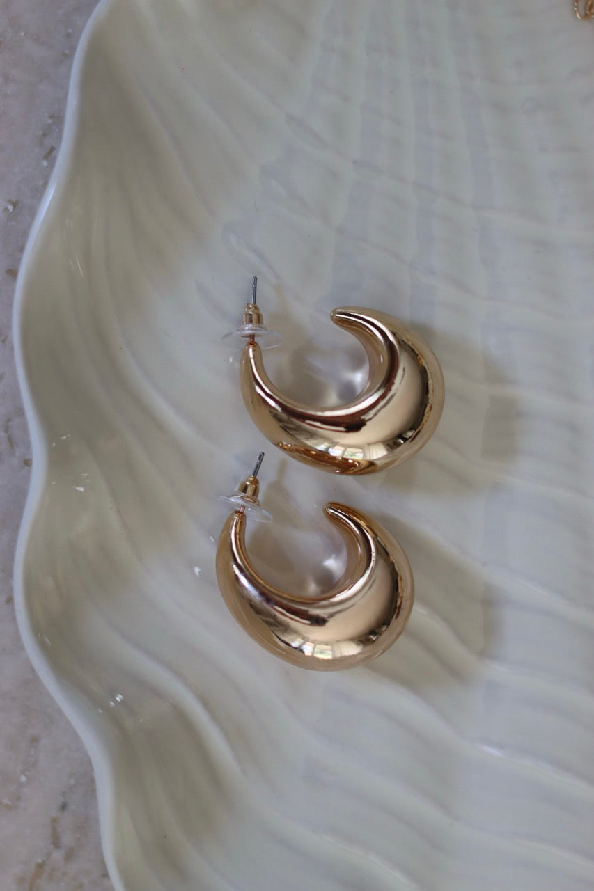 Golden Breeze Schmuckset - Kette mit Änhängern und Creolen