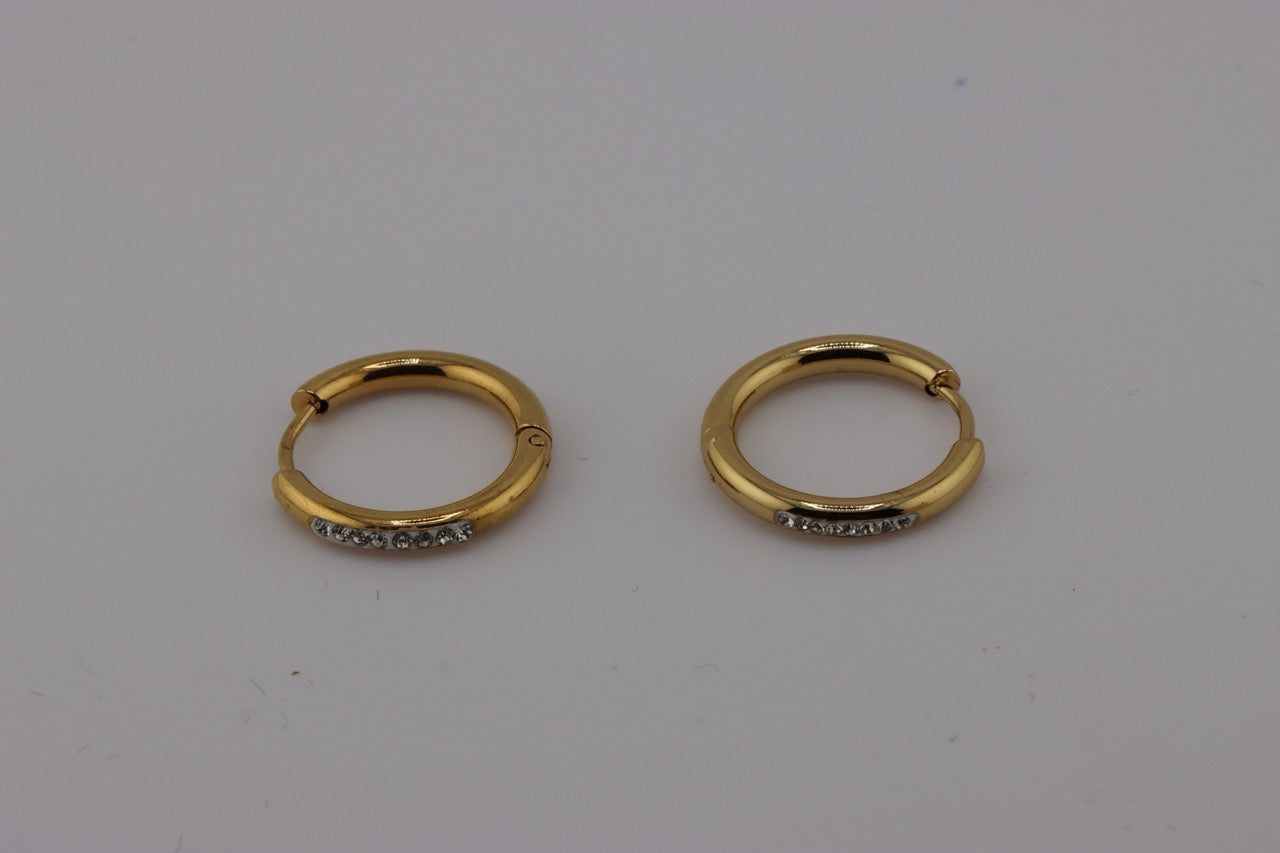 Golden Sparkle Hoops