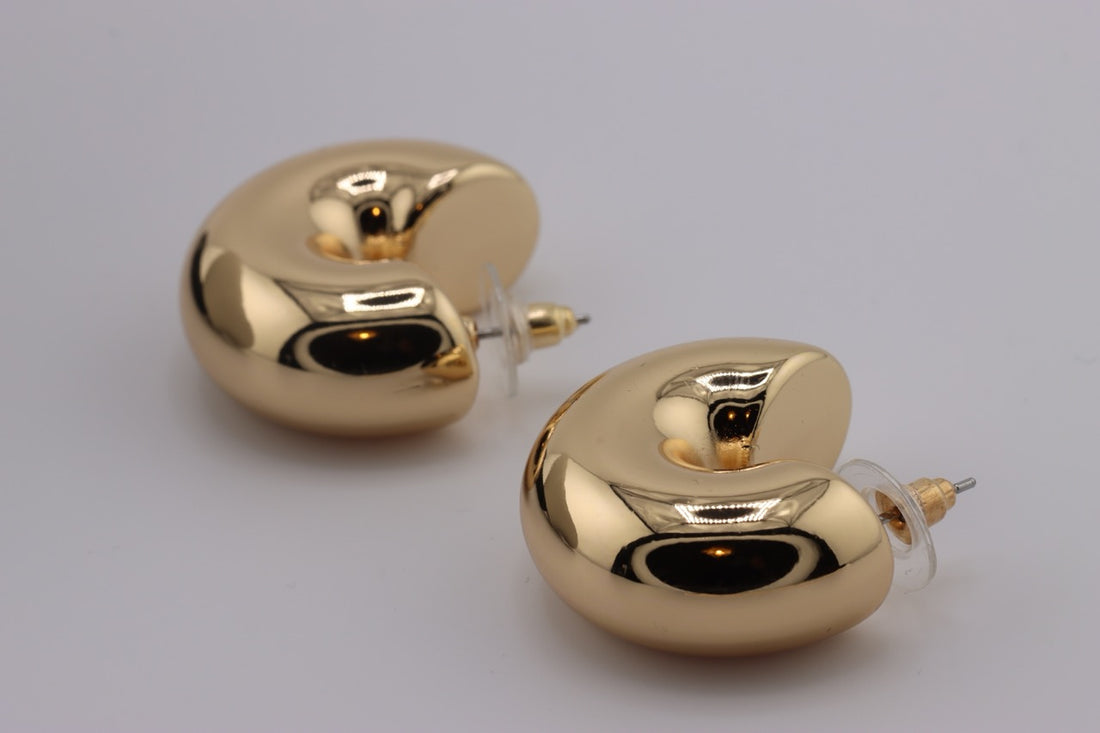 Golden Crescent Hoops