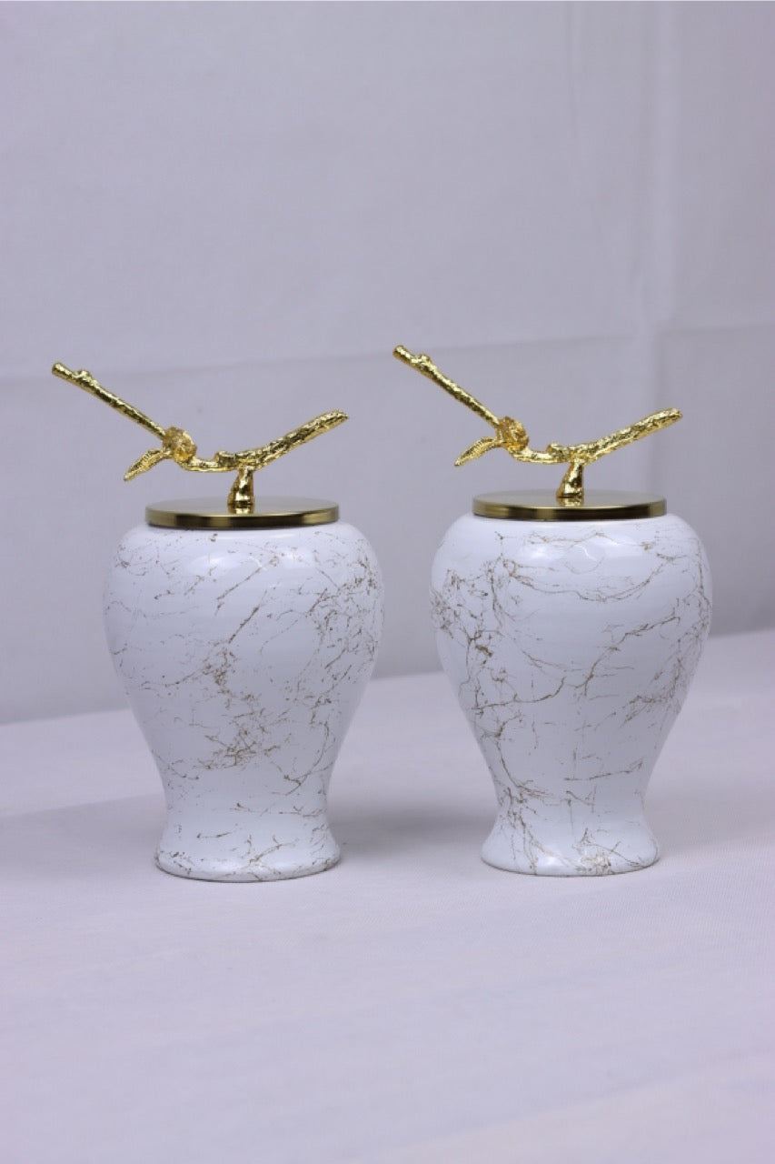 Golden Duo - White Marble Touch