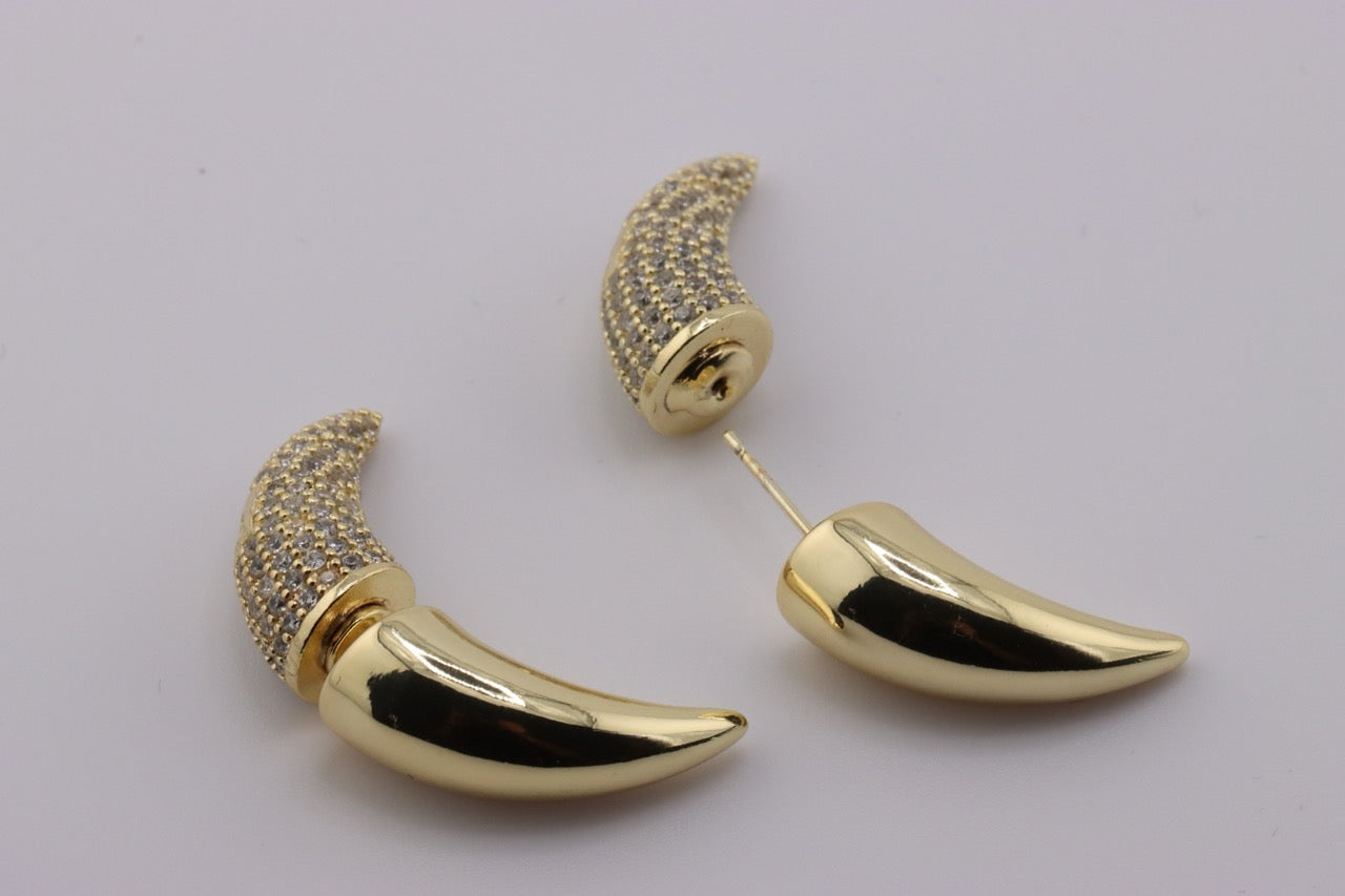 Golden Horn Elegance Earrings