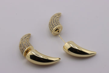Golden Horn Elegance Earrings