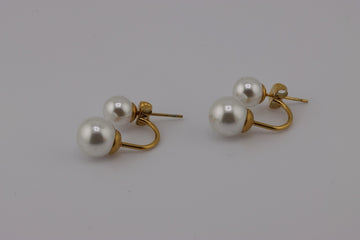 Golden Pearl Harmony Earrings