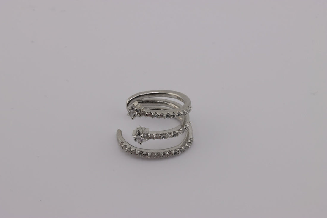 "Silver Starlight Ear Cuff"