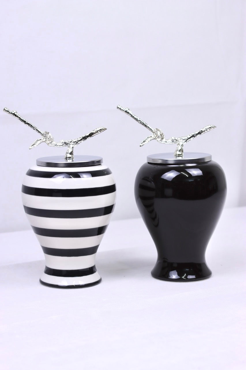 Golden Duo - Zebra Noir Silver Lid