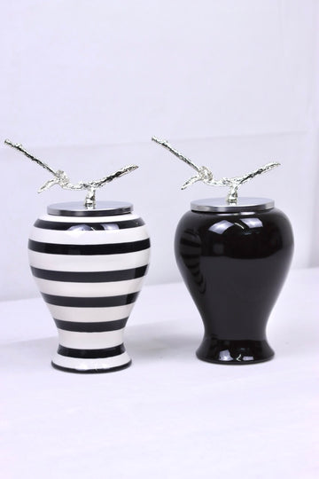 Golden Duo - Zebra Noir Silver Lid