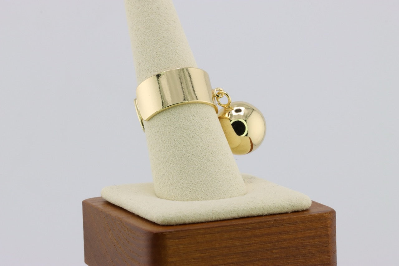 Golden Sphere Elegance Ring