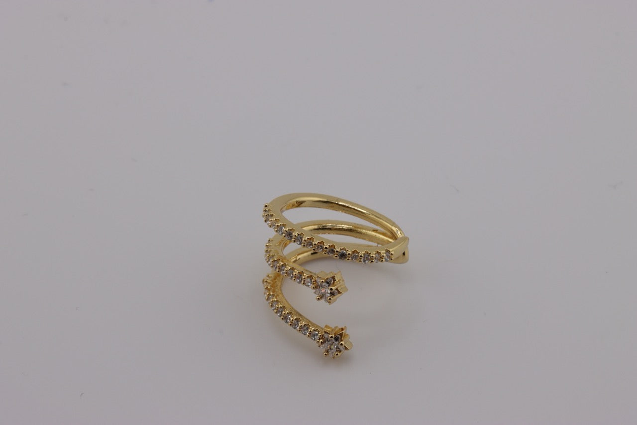 "Golden Starlight Ear Cuff"