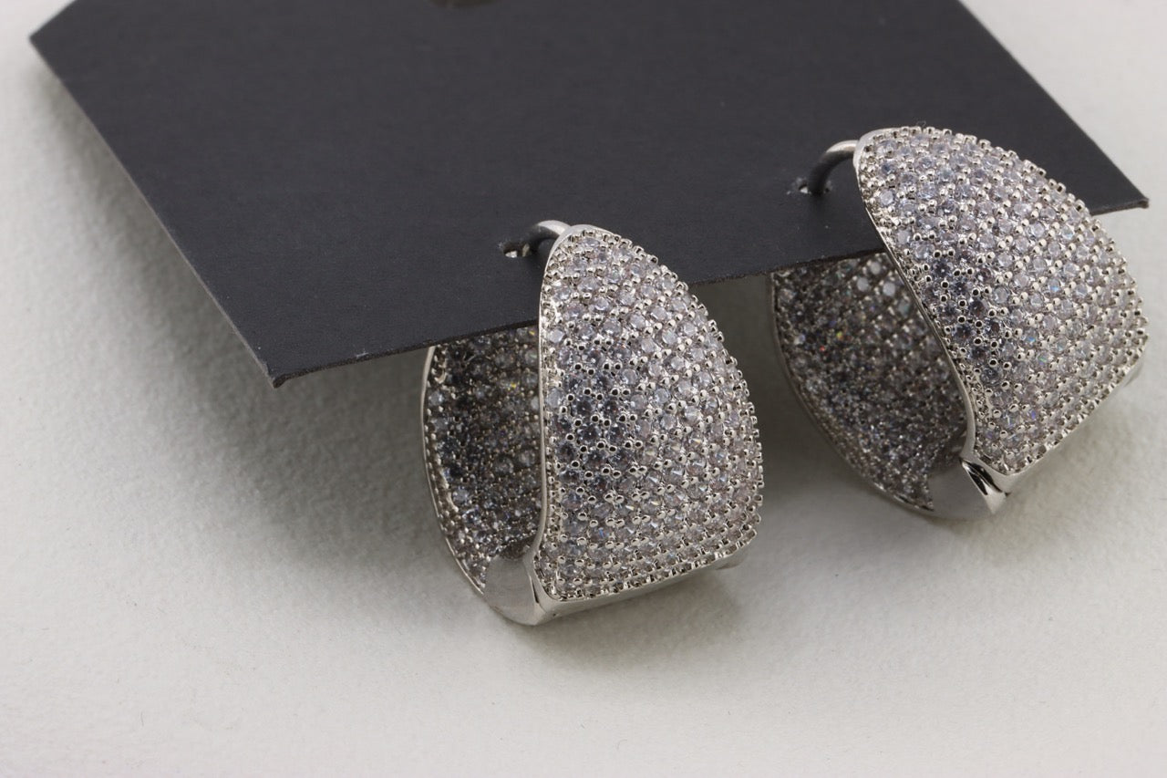 Radiant Elegance Mirror Hoops