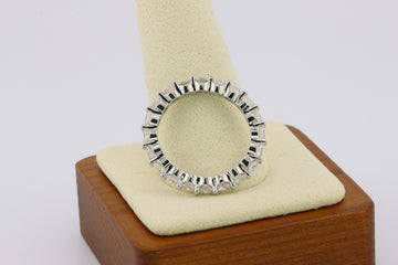 Infinity Silver Radiant Eternity Ring