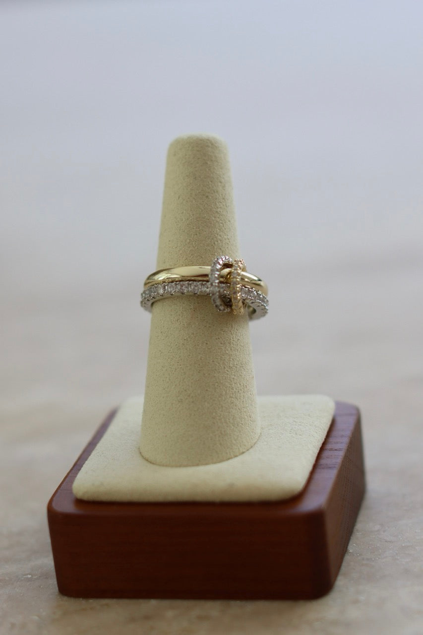 Trinity Spark - Edelstahl Ring mit Zirkonia 