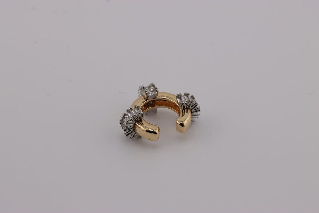 Sleek Gold Twisted Hoop Ear Cuff