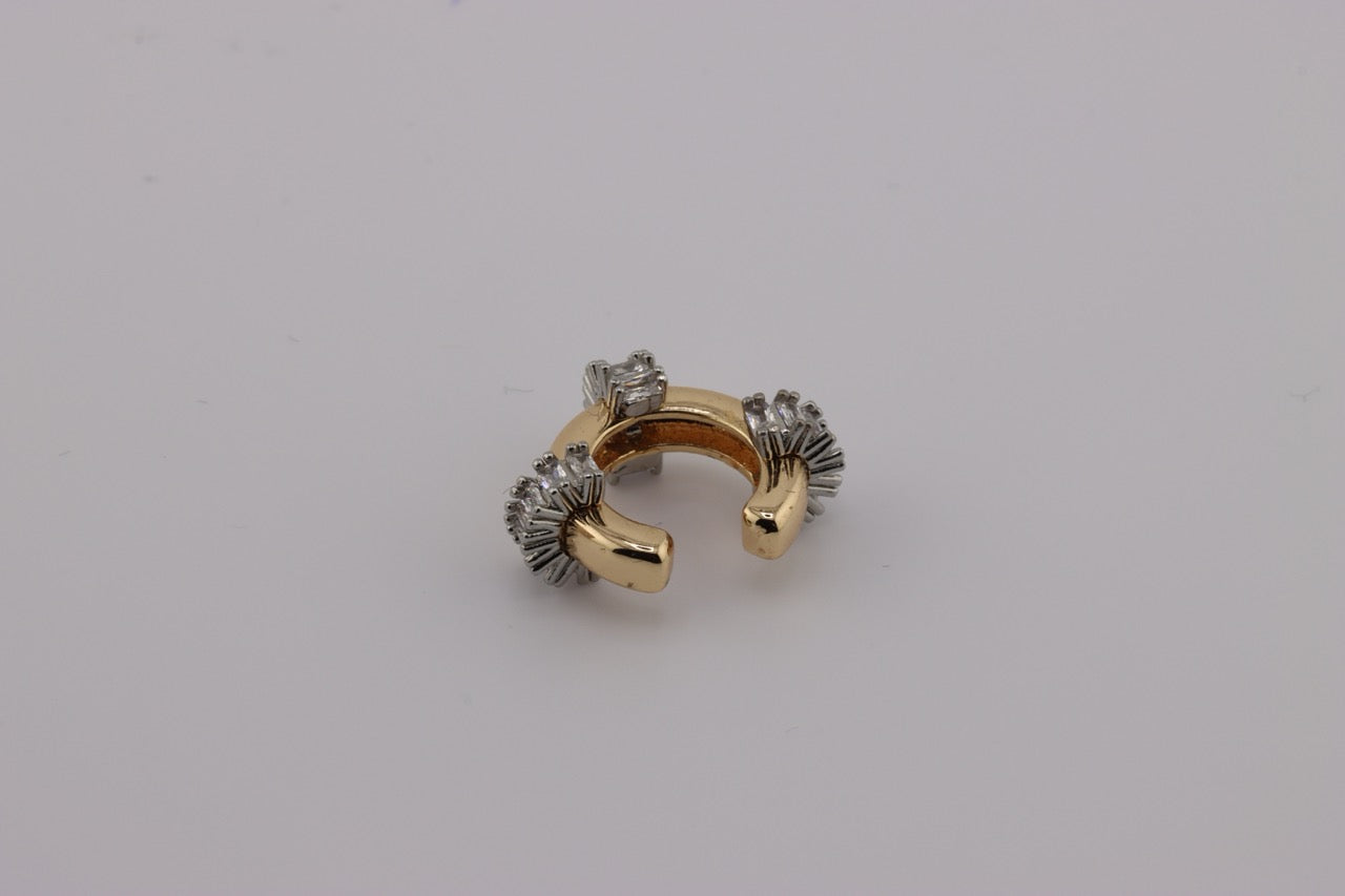 Sleek Gold Twisted Hoop Ear Cuff