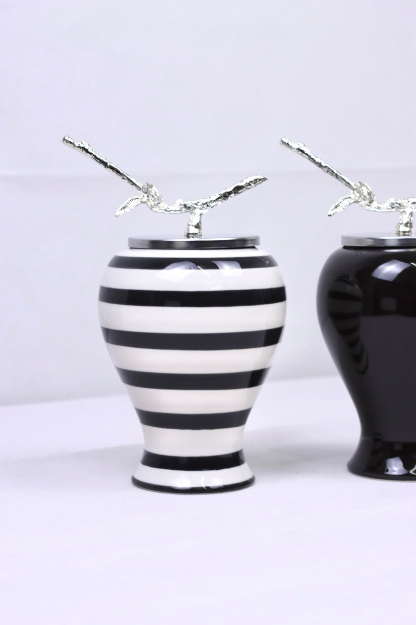 Golden Duo - Zebra Noir Silver Lid