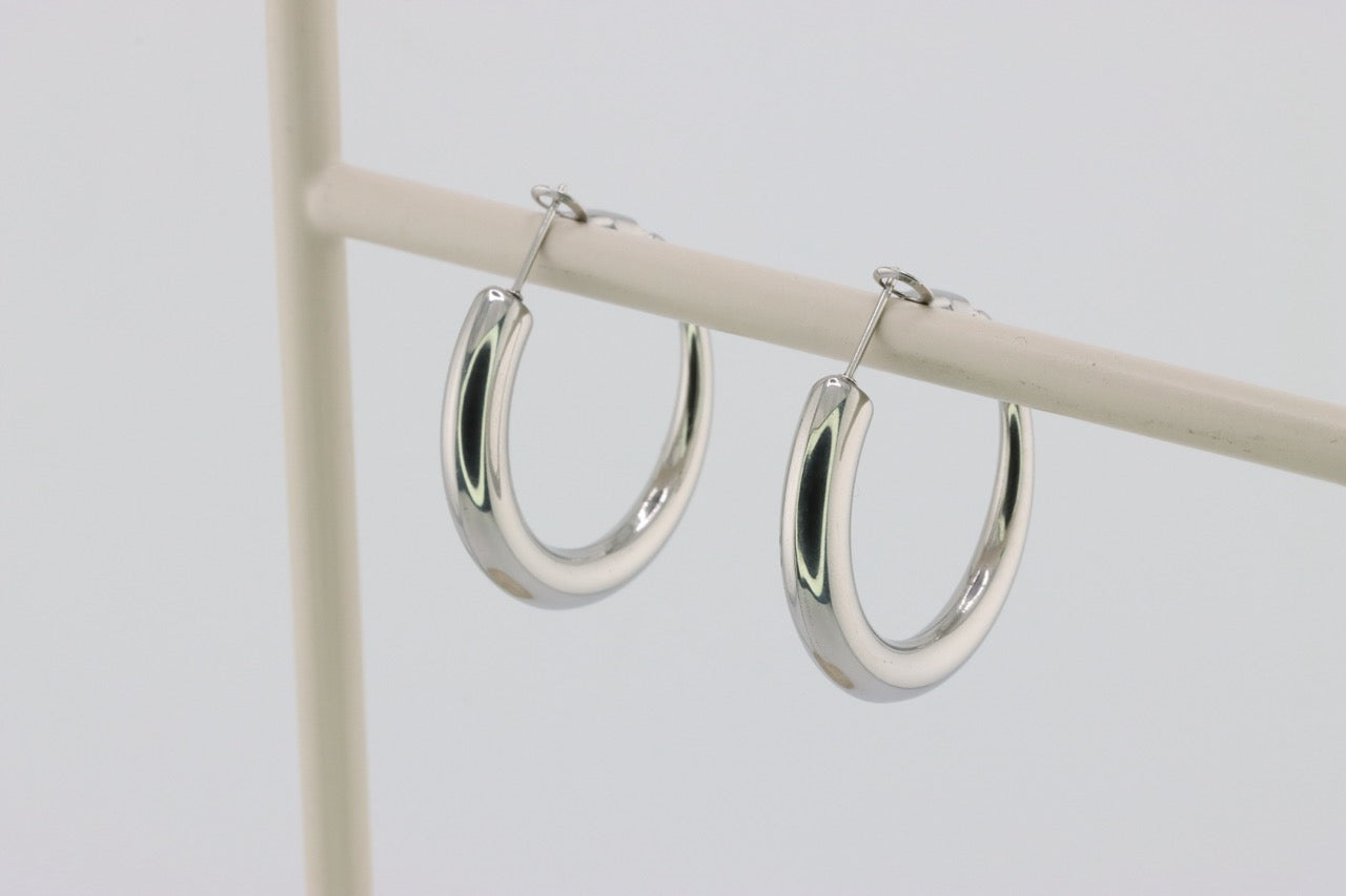 Silver Elegance Hoops