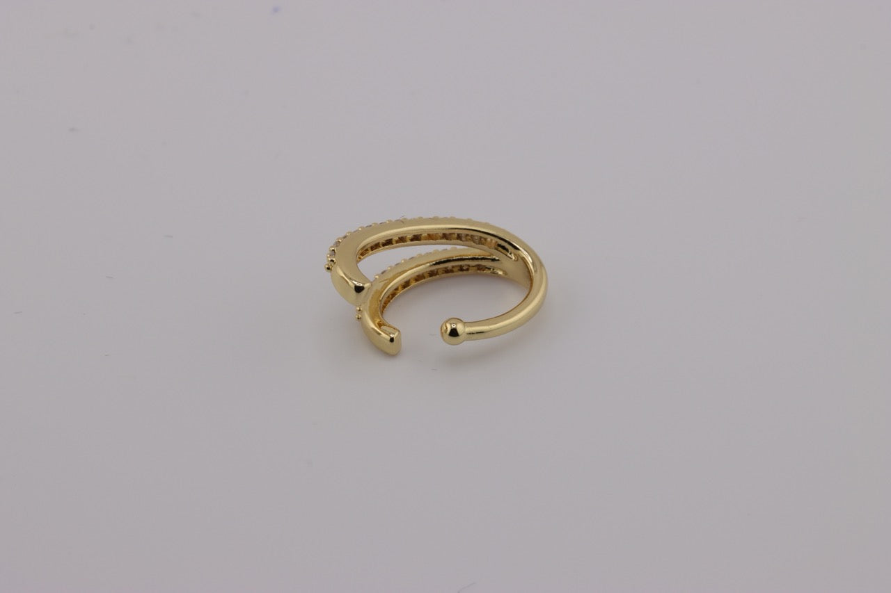 "Gold Crescent Ear Cuff"